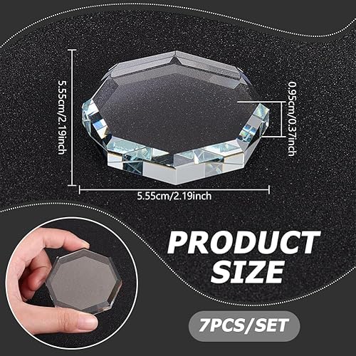 NBEADS 7 Pcs Poids en Verre pour Couture, Poids Octogonaux en Verre pour la Couture de Vêtements Poids pour la Couture de Vêtements pour Accessoires de Couture, 5.55x5.55cm - Nail Gallerys