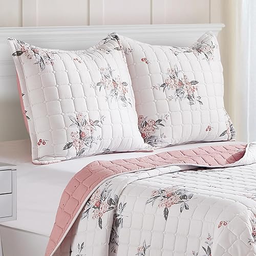 Fanny & Céline Couvre lit Boutis Percale 100% Coton 220X240cm avec 2 Taies_B-2-205 - Nail Gallerys