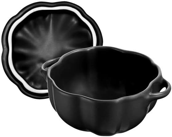 Staub 40508-549-0 Kürbis Cocotte Noir Mat 14,8 cm [W] - Nail Gallerys