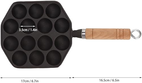 Topyond Plaque Takoyaki,Poêle Takoyaki En Fonte,14 Cavités 3.5cm Antiadhésives Takoyaki Grill Pan,Excellente Conductivité Thermique Takoyaki Machine - Nail Gallerys