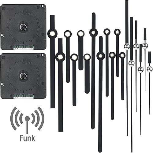 St. Leonhard 2 mécanismes dhorloge Radio-pilotées à Quartz avec 3 Jeux daiguilles - Nail Gallerys
