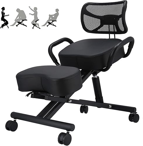 GOTOTOP Chaise à genoux - Tabouret orthopédique réglable - Ergonomique - Respirant - Pour la banque - Pour le bureau ou la maison - Pour la réception ou la salle de réunion - Nail Gallerys