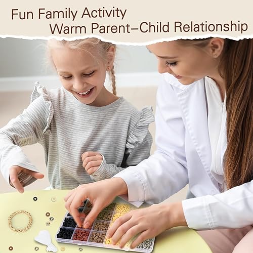 MOTIBACK Lot de 2000 perles à enfiler de 24 couleurs avec boîte de rangement pour enfants et adultes, bracelets d'amitié et bijoux DIY - Nail Gallerys