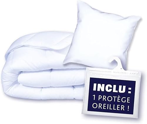 Dodo Pack Protection : Couette 140x200 cm + Taie d'oreiller + 1 Protege Oreiller - Fabriqué en France - Nail Gallerys