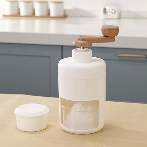 CRSUSUKJ Broyeur à Glace Pilée Manuel et Machine à Glace Pilée,Machines à Glace Portables,Mini Machine à glaçons. Blanc, sans BPA - Nail Gallerys