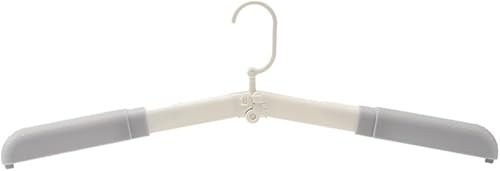 NUZAMAS Lot de 2 cintres de voyage pliables avec clips, gris, en plastique léger, support pour chaussettes, parfait pour le camping en plein air - Nail Gallerys