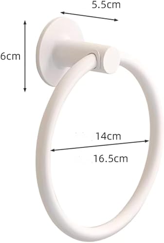 TentHome Anneau Porte-Serviettes Rétro Porte-Serviettes Mural Accessoires de Toilette Salle de Bain, Blanc - Nail Gallerys