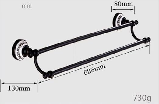 Porte-torchons Noir Double Barre Porte-Serviettes Cuivre Tenture Murale Porte-Serviettes Salle De Bain Cuisine Serviettes Support De Rangement Porte-Serviettes Porte-Serviettes - Nail Gallerys