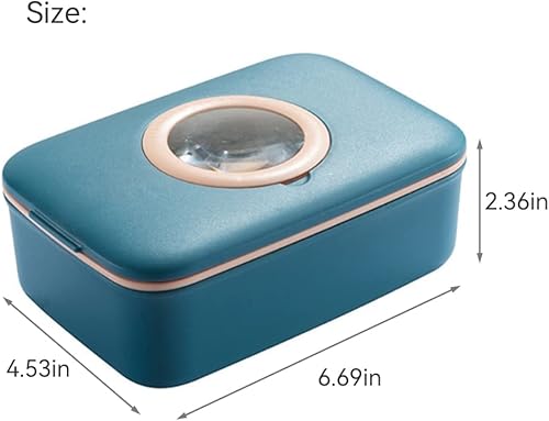 Kit de Couture 25 Pièces, Set de Couture Accessoires Couture, Kit Couture Voyage, Boite A Couture Portable Avec Ciseaux, Fils, Aiguilles, Loupe, Règle, Etc (Bleu) - Nail Gallerys