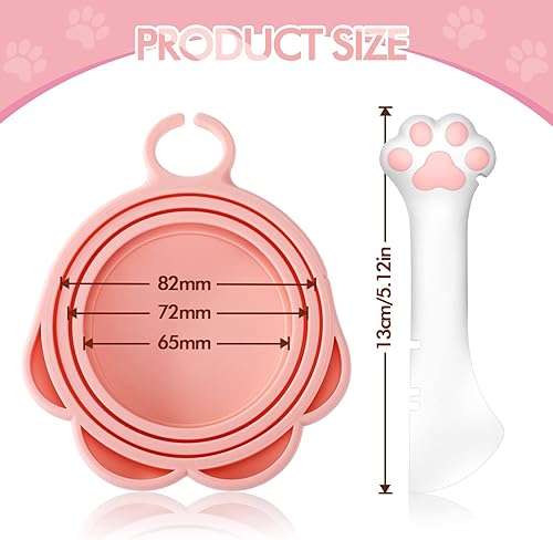 PHOGARY Couvercle Boite de Conserve, Cuillère pour Boîtes, Universelle Couvercle Silicone Alimentaire pour Boîtes, Stockage Nourriture pour Animaux de Compagnie, Cadeau (Gris) - Nail Gallerys