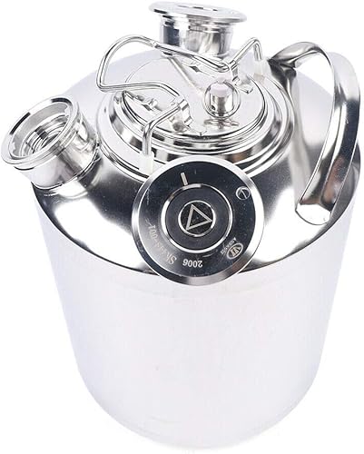 ROMYIX Fût de nettoyage de bière en acier inoxydable 10L récipient de nettoyage réservoir de nettoyage à 3 têtes fût de nettoyage de caisse de bière - Nail Gallerys