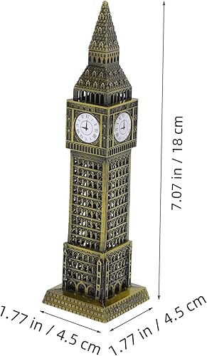 ABOOFAN modèle big Ben décor de Table Statue Figurine big Ben Figurine Monument en métal Statue de Table Big Ben Figurine à thème de Londres Alliage de Zinc Golden - Nail Gallerys