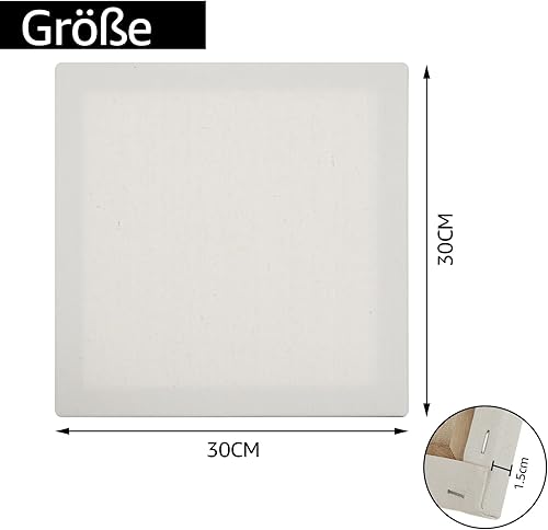 LOLYSIC Toile en lin 12 pièces 30 cm x 30 cm Acrylique Peinture à l'huile Art Toile Peinture à l'huile pour toile - Nail Gallerys