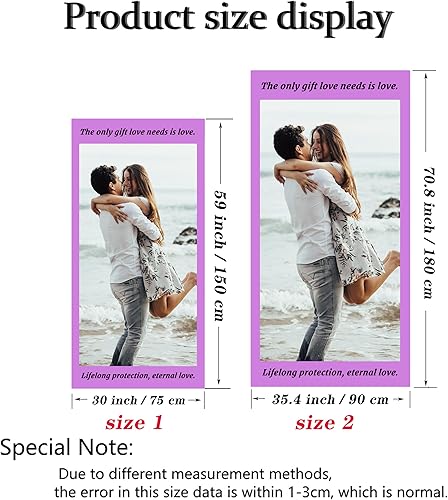 Le'qu bay Personnalisé Serviette de Plage,Serviette de Plage Douce et Confortable et Anti Sable et Personnalisable Photo et Texte. Séchage Rapide Légère,Adaptée pour - Plage,Natation, (Photo-1) - Nail Gallerys