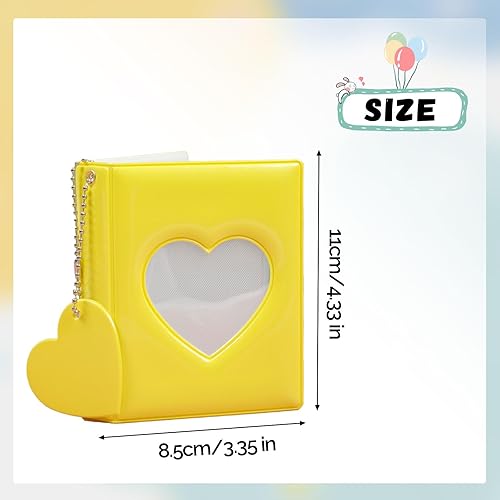 YEJAHY Mini album photo - Porte-cartes photo - Pour papier photo de 8,3 cm - Jaune - Nail Gallerys