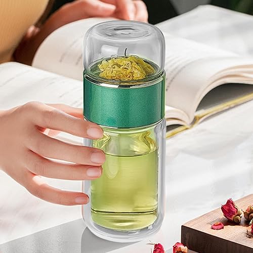 Infusifie - Infusifie Tea Infuser, 2025 nouvelle bouteille d'infuseur de thé en verre, bouteille d'infuseur de thé, bouteille d'infuseur de thé d'isolation Double couche, pour le thé en feuilles - Nail Gallerys