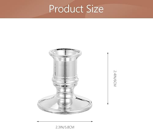 Homoyoyo Lot de 20 bougeoirs élégants en plastique avec base argentée pour décoration de table - Nail Gallerys