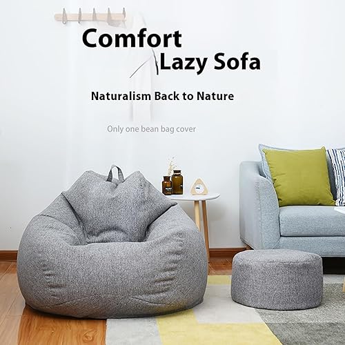 Housse De Beanbag Velours Zipper sans Garnissage Extensible Lavable Salon Chambre Bureau Adulte Adolescents Utilisation Gaming,Rose,100 * 120cm - Nail Gallerys