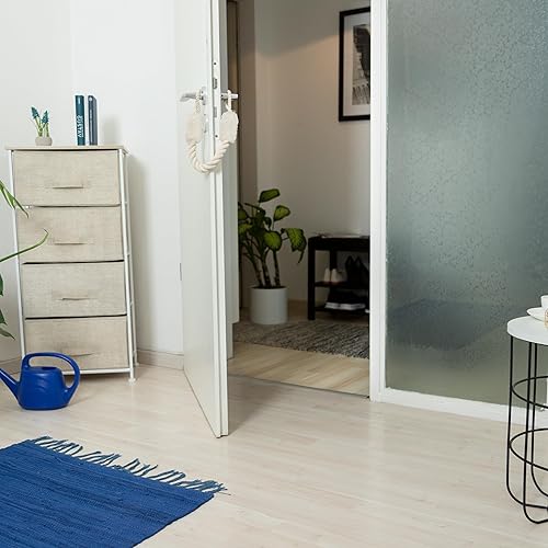 Relaxdays Butoir de Porte, Lot de 3, Protection pour Enfants et Animaux, Cordons Doux, cale-Portes, Coton, Beige/Blanc - Nail Gallerys