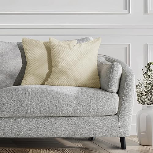 DecoKing 58473 Lot de 2 Housses de Coussin 45 x 45 cm en Microfibre Polaire avec Fermeture éclair Marron Chocolat - Nail Gallerys