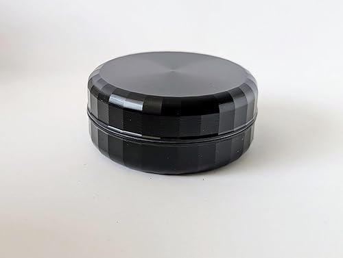 Bellabro® Grinder en alliage d'aluminium Ø 63 mm - 2 parties - Broyeur pour herbes naturelles - 6 couleurs - Design robuste et facile à nettoyer (Noir) - Nail Gallerys