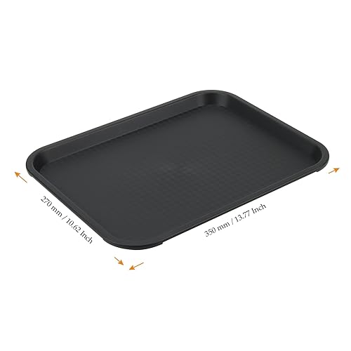 MUKCHAP Lot de 8 plateaux de service rectangulaires en plastique pour restauration rapide, 35 x 27 cm, pour café, restaurant, cafétéria - Nail Gallerys