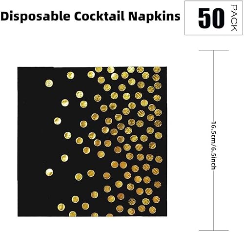 Lot de 50 serviettes de cocktail jetables en papier pour anniversaire, mariage, remise de diplôme, fête prénatale - 16,5 x 16,5 cm - Blanc et violet - Nail Gallerys