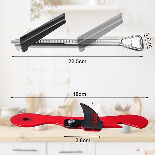 LongZYU 2 Pièce Ouvre Bocal sans Effort pour l'Arthrite Ouvre Boite de Conserve Acier Inoxydable Can Opener Manual Décapsuleur à Poignée Réglable pour Les Personnes Âgées et Mains Faibles - Nail Gallerys