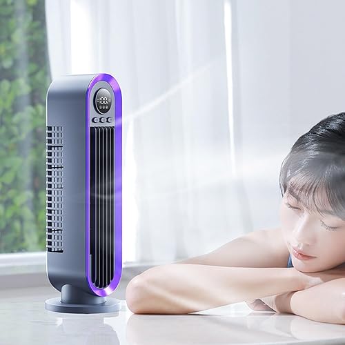 KHIRVWL Climatiseur Mobile Silencieux, Avec 3 Vitesses, 1-8H Minuterie, Rafraichisseur D'air Silencieux, Fonction Panoramique/inclinaison Grand Angle 90°, Climatiseur Portable - Nail Gallerys