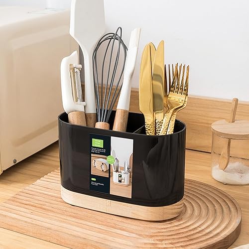 Generisch Porte-couverts - Support de rangement pour baguettes - 2 compartiments - Pour la maison, la cuisine, le café, le restaurant - Nail Gallerys