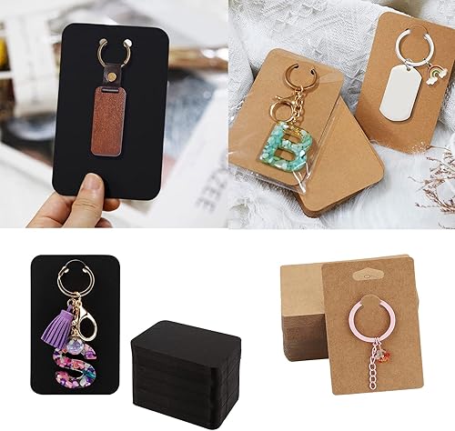 Xuanxi Lot de 50 porte-cartes pour présentation de porte-clés, cartes, bijoux, emballage de bijoux, porte-clés, carte à vendre - Nail Gallerys