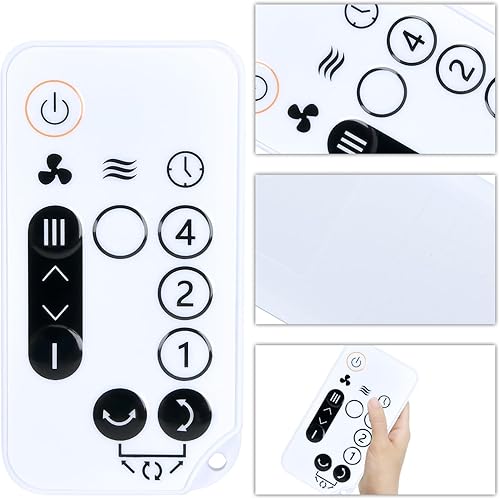 TCNOUMT Ventilateur de table de rechange pour ventilateur de table Woozoo PCF-SC15T silencieux et portable - Blanc - 5 vitesses - Télécommande - Nail Gallerys