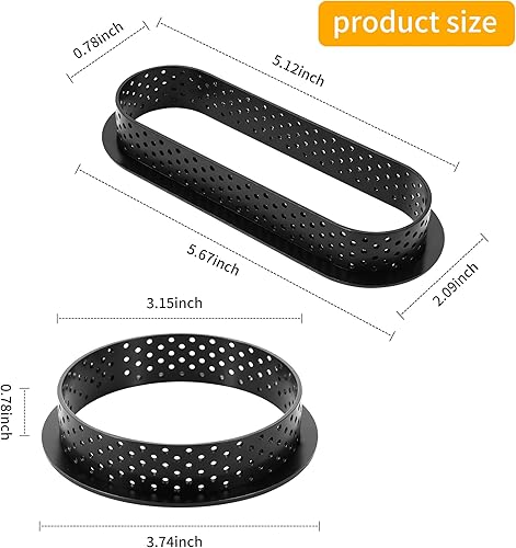 10 Pièces Cercle à Pâtisserie,Cercle a Tarte,Moules à Tartelettes,Convient pour la fabrication de muffins, beignets et gâteaux - Nail Gallerys