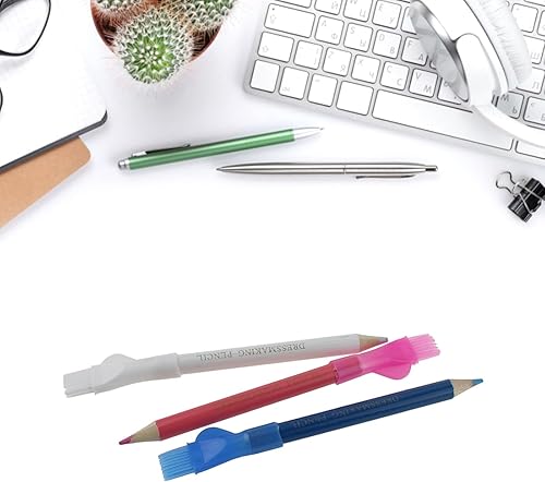 Lot de 6 crayons de couture effaçables avec pinceau pour couture, matelassage et couture - Nail Gallerys