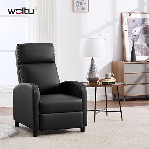 WOLTU Fauteuil Relax, Fauteuil Inclinable, Canapé 1 Place, Dossier et Repose-Pieds Réglables, Appui-tête, Assise Rembourrée, Lin, Bleu, SKS58bl - Nail Gallerys