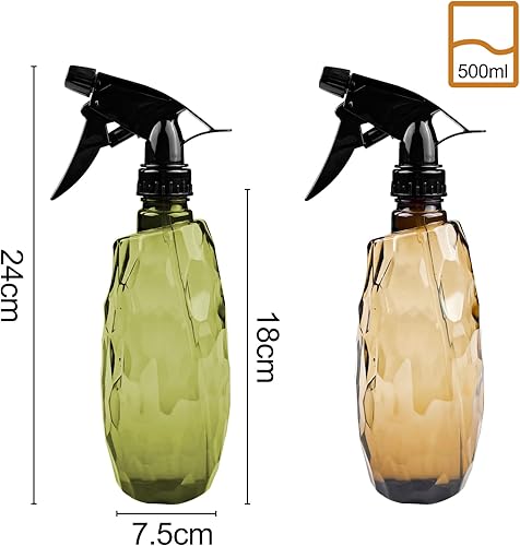 Magrimaxio 3 Pièces 500ML Vaporisateur Cheveux, Flacon Spray Bouteilles Vide Rechargeable, Tête de Pulvérisation Réglable, Pulverisateur Eau Plante Plastique, pour Nettoyage, Jardinage, Voyages - Nail Gallerys