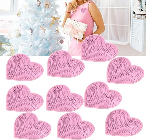 10 Pcs Fer sur Patchs Coeur Rose Vêtements Patchs À Coudre Réparation Kit De Décoration Patchs À Paillettes À Coudre sur Applique pour La Réparation De Vêtements - Nail Gallerys