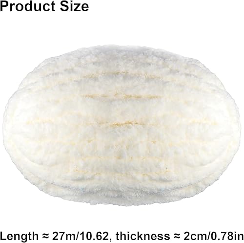 2 Pièces Lain Crochet Lain a Tricot, 500g/20m Fil de laine Épais pour Crochet et Tricoter, Fil à Tricoter et à Crocheter, Fil à Tricoter à la Main, DIY Boules de Fil Tressé à la Main (Blanc) - Nail Gallerys