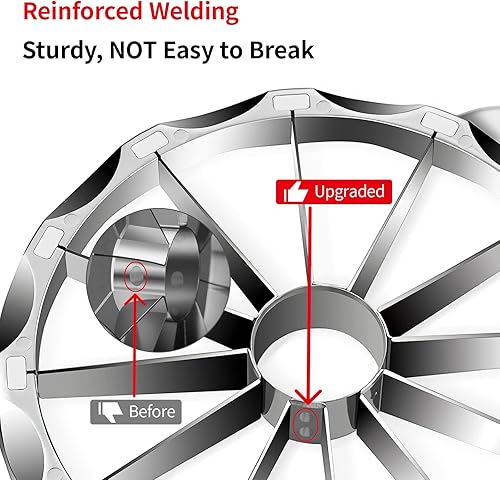 Newness Coupe Pomme, [12 Lames] Vide-Pommes Coupe-Pommes Acier Inoxydable, Vide-Pomme à Poignée, Éplucher Fruit Core Slice pour Pommes, Poires - Nail Gallerys