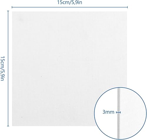 LOPYXBR Lot de 30 petites toiles à peindre - 15 x 15 cm - Mini toile sur châssis - Pour peinture à l'huile, acrylique, gouache - Nail Gallerys