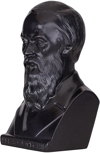 danila-souvenirs Buste Statue Sculpture en Pierre de l'écrivain Russe Fiodor Dostoïevski 14 cm - Nail Gallerys