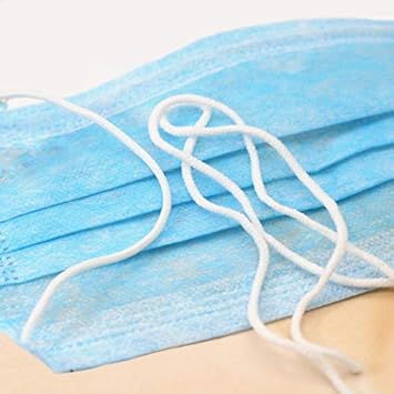 Masque Cordon élastique, Suzi 3 mm élastique Bande d'oreille Masque Corde, Oreille Corde Suspendue Bande élastique Ronde Bricolage vêtements Artisanat Accessoires (70 m) - Nail Gallerys