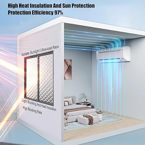 Kits D'isolation Pour Fenêtres, Rideau de protection thermique pour portes et fenêtres, Coupe-vent, Protection Contre le Froid, Au Bruit, Pour Chambre à Coucher De Salon, Personnalisable (120x240cm) - Nail Gallerys