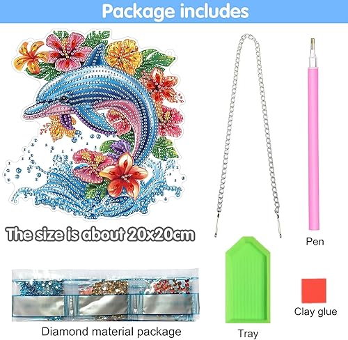 Reofrey Diamond Painting Adulte Pendentif avec Chaîne Beaux Elfes, 20x20 cm Hanging Diamant Painting Double Face, Attrape-Soleil en Cristaux DIY, pour Jardin Maison Décoration de Fenêtre Et de Porte - Nail Gallerys