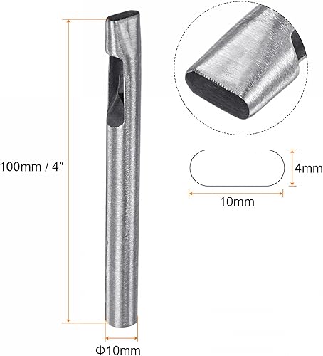 sourcing map Ovale Trou Poinçon 4x10mm Cuir Creux Coupeur Oblong Poinçon Matrice pour Sangle Ceinture Montre Bande Maroquinerie Travail - Nail Gallerys