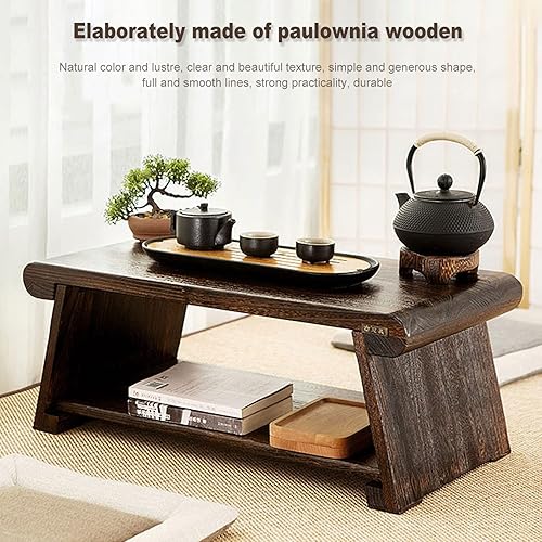 Table De Méditation Table D'autel Japonaise Table Basse Pliable Table À Thé Antique Simple Table Basse Salon Table Basse (Color : Brown, S : 70x34.5x28cm) - Nail Gallerys
