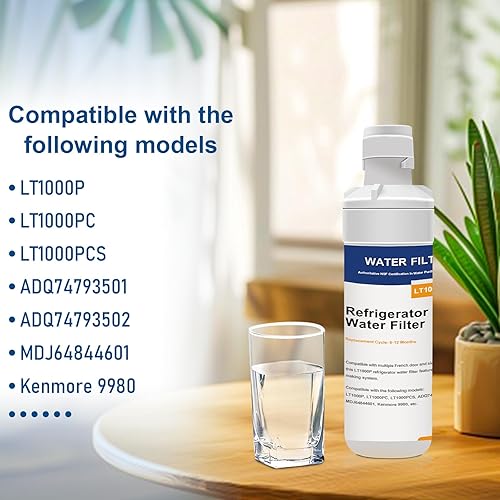 3PCS Filtre à eau certifié NSF pour réfrigérateurs LT1000P, ADQ747935, ADQ74793501, ADQ74793502, Kenmore 469980, 9980 - Nail Gallerys