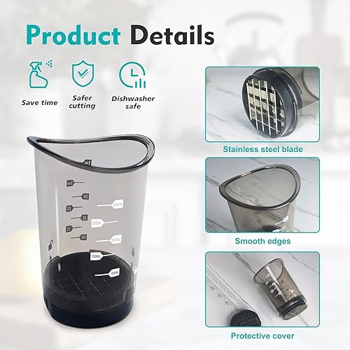 Cup Slicer-Fruit & Vegetable Fast Cutting Slicer, Strawberry Slicer with Removable Push Plate, Kitchen Gadgets - Nail Gallerys