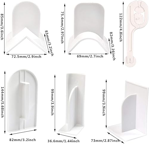 'N/A' 6Pcs Kit d'Outils pour Lissage de Gâteau,Grattoir Gateau Patisserie, Outil de Coupe et de Décoration Gâteau Outil de Finition pour Fondant de Décoration et Bricolage Sugarcraft Crème - Nail Gallerys