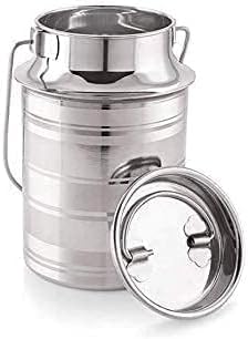 BishtHub Pot à lait en acier inoxydable avec couvercle - 2 litres - Nail Gallerys